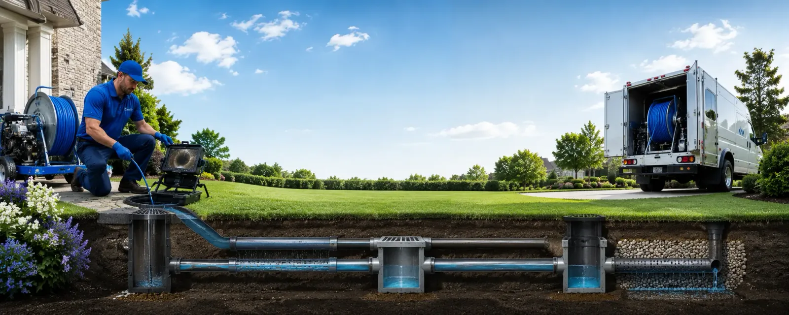 Outdoor drain cleaning information for Kendall, NY